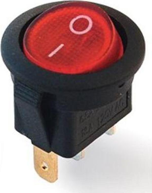 Yuvarlak Işıklı Anahtar On-Off 3 Pin - Image 1