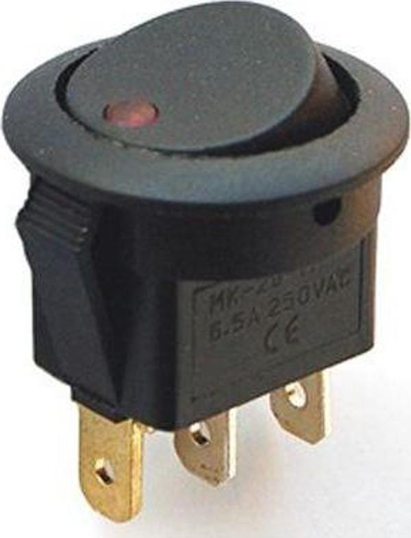 Yuvarlak Işıklı Anahtar 12 Volt 3 Pin - Image 1