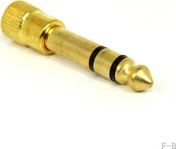 6.3 mm Erkek- 3.5 mm Dişi Stereo Çevirici Gold  - Image 1
