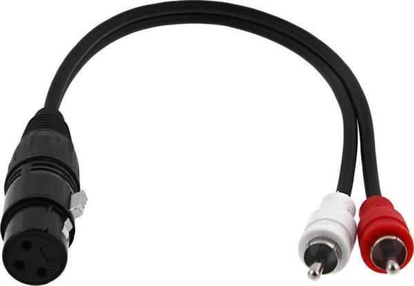 Xlr Dişi 2 Rca Erkek Çevirici Kablo - Image 1
