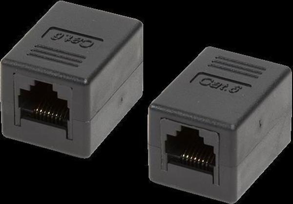 Cat6 Rj45 Ara Dişi-Dişi Siyah - Image 1