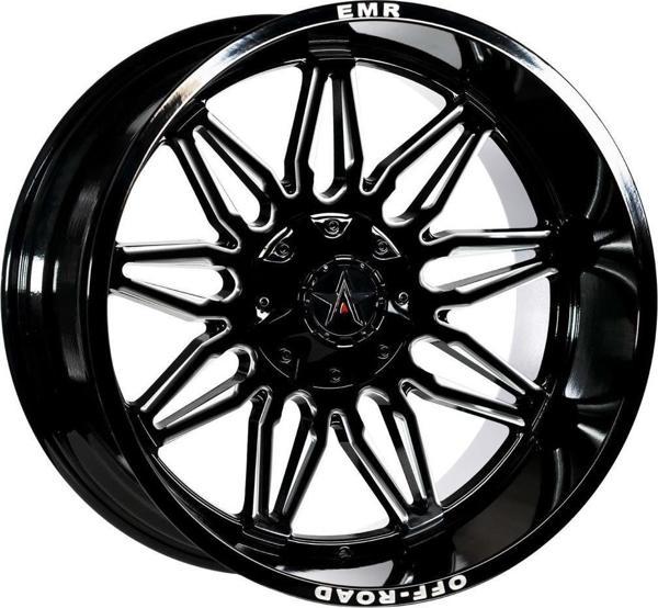 EMR-633-02 12.0x20" -6x139.7 ET-44 106.1 Glossy Black Milling Jant (4 Adet) - Image 1
