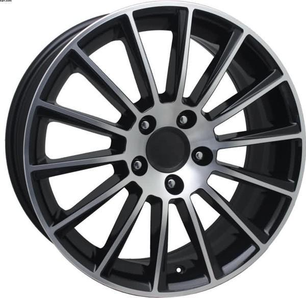 EMR-EW02-08 9.0x18" -5x112 ET50 66.6 Black Diamond Jant (4 Adet) - Image 1
