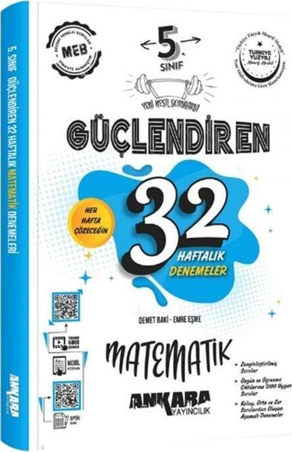 Ankara Yayıncılık 5. Sınıf Matematik Güçlendiren 32 Haftalık Denemeleri - Ankara Yayıncılık - Image 1