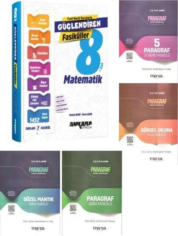 Marka Yayınları LGS Paragraf 4lü Fasikül ve Ankara LGS Matematik Güçlendiren Fasikül Seti - Ankara Yayıncılık - Image 1