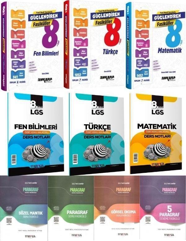 Ankara LGS Türkçe Matematik Fen Bilimleri Fasikülleri + Marka LGS Ders Notları + LGS Paragraf Seti - Ankara Yayıncılık - Image 1