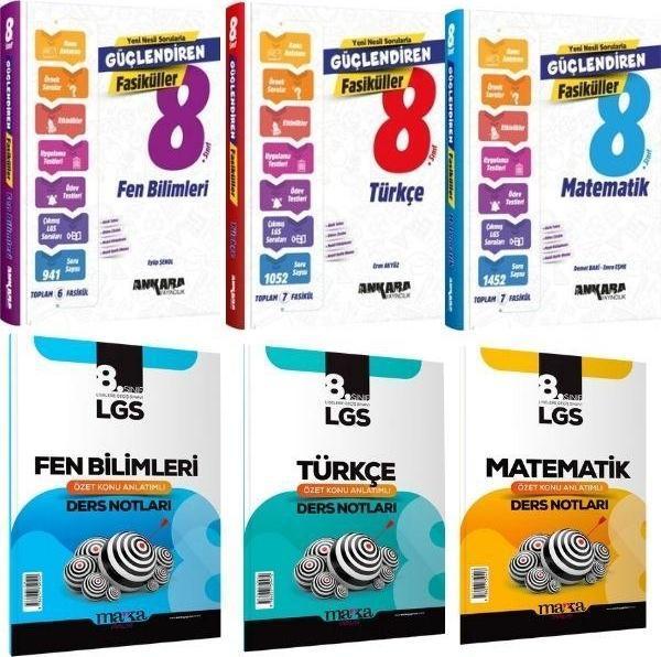 Ankara LGS Türkçe Matematik Fen Bilimleri Güçlendiren Fasikülleri ve Marka LGS Ders Notları Seti - Ankara Yayıncılık - Image 1