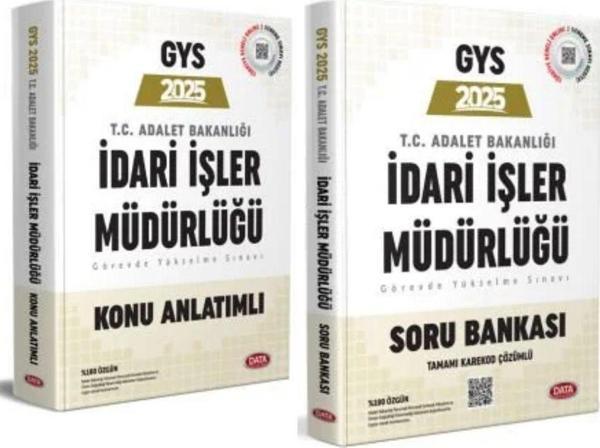 Data 2025 Adalet Bakanlığı İdari İşler Müdürlüğü GYS Konu ve Soru 2 li Set - Data Yayınları - Image 1