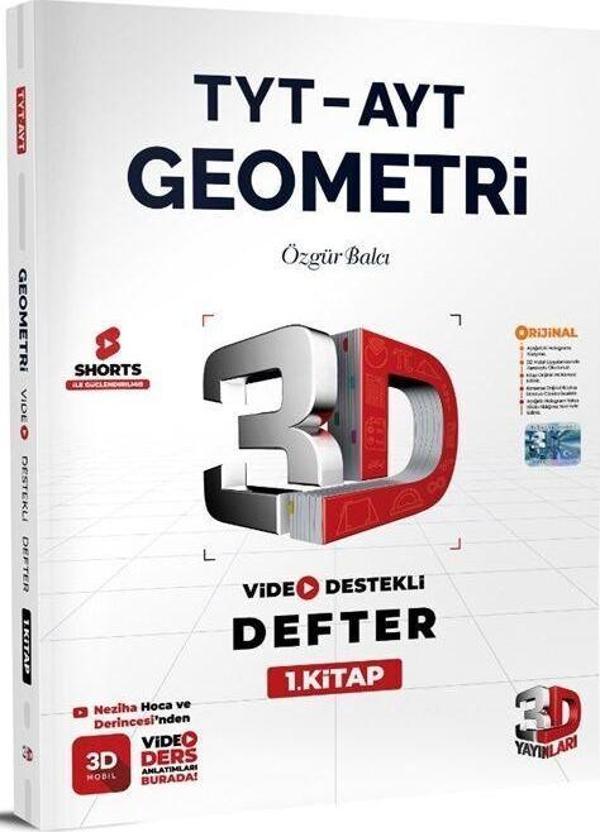 3D Yayınları TYT AYT Geometri Video Destekli Defter 1. Kitap - 3D Yayınları - Image 1