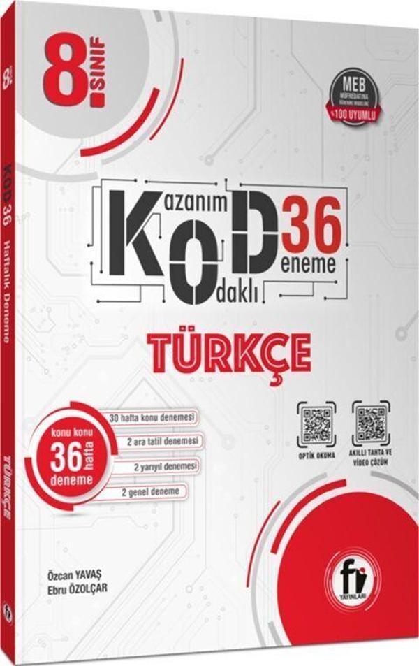 Fi Yayınları 8. Sınıf Türkçe Kod 36 Deneme - Fi Yayınları - Image 1