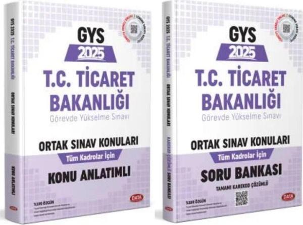 Data 2025 T.C. Ticaret Bakanlığı GYS Tüm Kadrolar İçin Ortak Konular Konu + Soru 2 li Set - Data Yayınları - Image 1