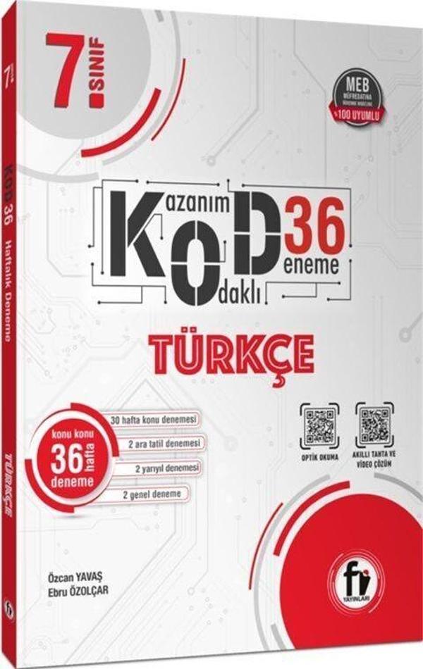 Fi Yayınları 7. Sınıf Türkçe Kod 36 Deneme - Fi Yayınları - Image 1