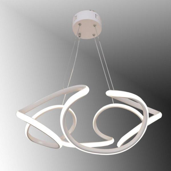 TT Aydınlatma Tt307-40-By Helezon Modeli ( Sarı Işık ) Mat Beyaz Led Avize - Image 1