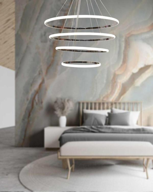 TT Aydınlatma Tt300-4 Kr Halka 4 Lü Krom Kaplama ( Beyaz Işık ) Led Avize - Image 1