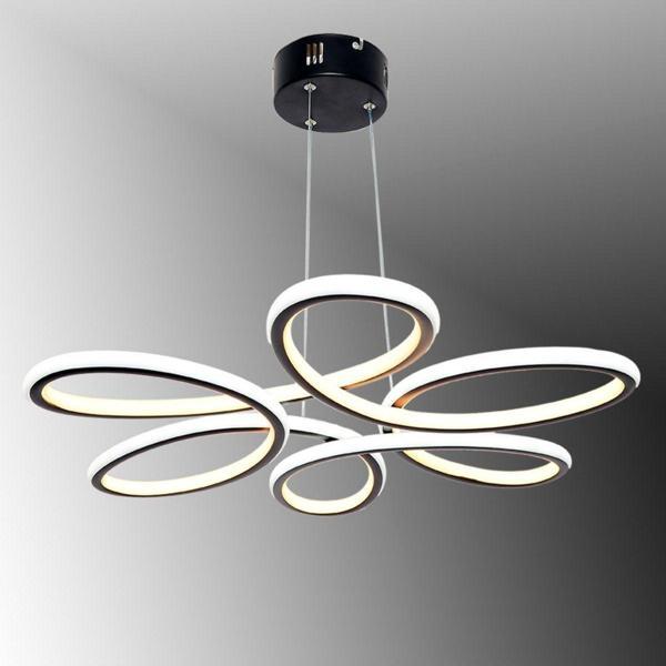 TT Aydınlatma Tt308-Sy Papatya Modeli Mat Siyah 2 Renk Modüllü Led Avize - Image 1