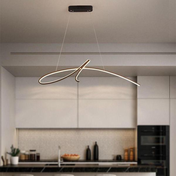 TT Aydınlatma Tt018-Sy Imza Modeli ( Sarı Işık Led ) Mat Siyah Led Avize - Image 1