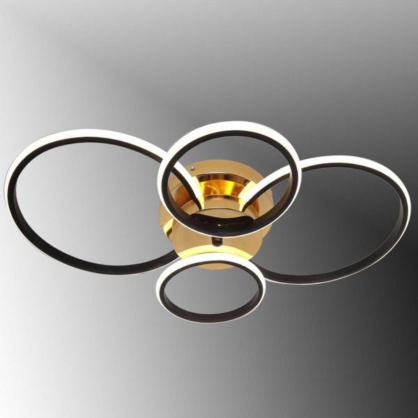 TT Aydınlatma Tt035-4-Sysr Drone Modeli Mat Siyah - Sarı 4 Lü ( 3 Renk Işık ) Led Avize - Image 1