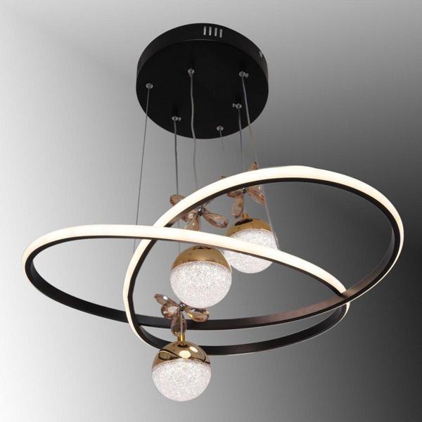 TT Aydınlatma Tt310-3Tpl-Sysr Trio Modeli Mat Siyah-Gold 3 Toplu 3 Renk Modüllü Ledli Avize - Image 1