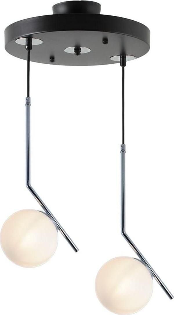 TT Aydınlatma Tt019-2Y-Sy-Kr Mat Siyah - Krom 2 Li Dirsek Kol Avize - Image 1