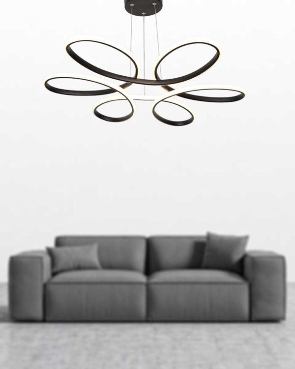 TT Aydınlatma Tt313-Sy Papatya Modeli Mat Siyah ( Gün Işığı ) Led Avize - Image 1