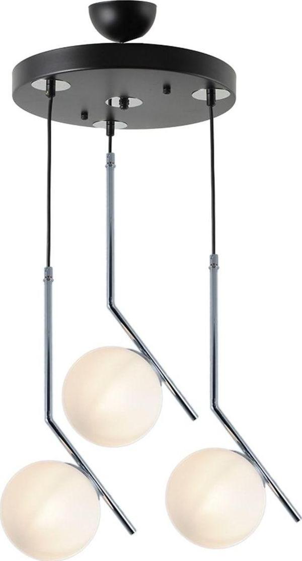 TT Aydınlatma Tt019-3Y-Sy-Kr Krom 3 Lü Dirsek Kol Yuvarlak Avize - Image 1