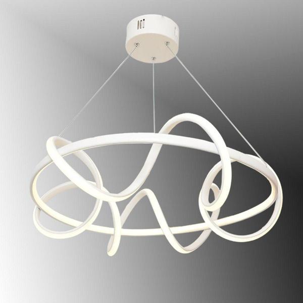 TT Aydınlatma Tt314-By Büyük Sarmal Modeli Mat Beyaz ( Gün Işığı ) Led Avize - Image 1