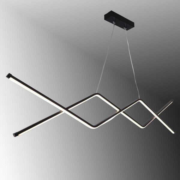 TT Aydınlatma Tt039-Sy Zikzak Masa Üstü Modeli Siyah ( 3 Renk Işık Modüllü ) Led Avize - Image 1