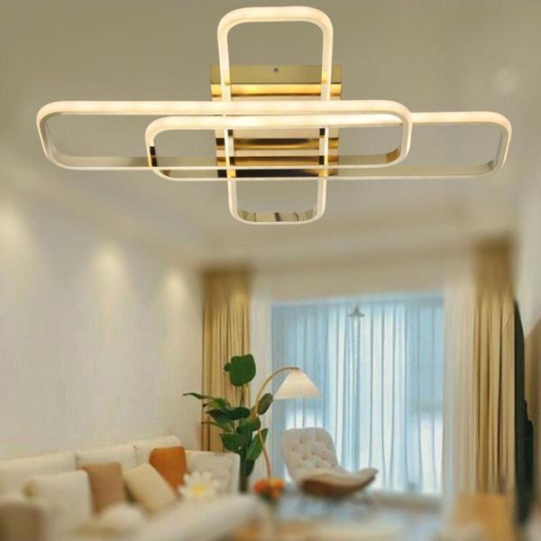 TT Aydınlatma Tt324-Sr ( Beyaz Işık ) 57 X 17 Profil Sarı Kaplama 3 Lü Plofonyer Led Avize - Image 1