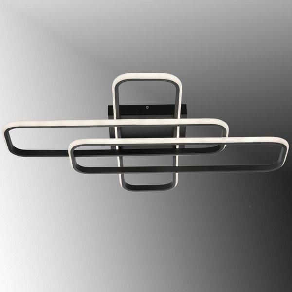 TT Aydınlatma Tt324-Sy ( Beyaz Işık ) 57 X 17 Profil Mat Siyah 3 Lü Plofonyer Led Avize - Image 1