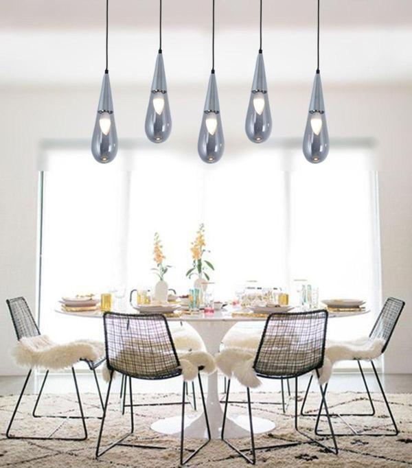 TT Aydınlatma Tt023-5S-Sy-Kr Krom 5 Li Damla Modeli Sıralı Avize - Image 1