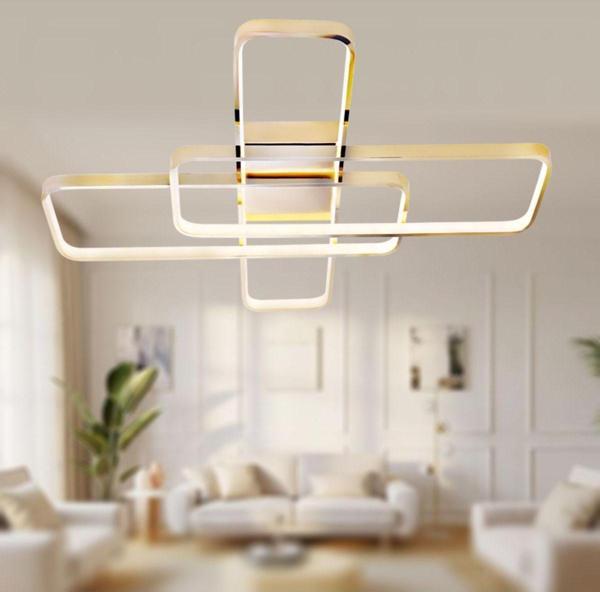TT Aydınlatma Tt040-Fsr ( Beyaz Işık ) Fransız Sarısı Kaplama Plofonyer Led Avize - Image 1