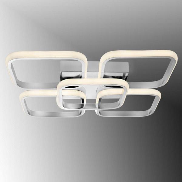 TT Aydınlatma Tt302-4+1-Kr Kare Krom Kaplama Plofonyer 5 Li ( Sarı Işık ) Led Avize - Image 1