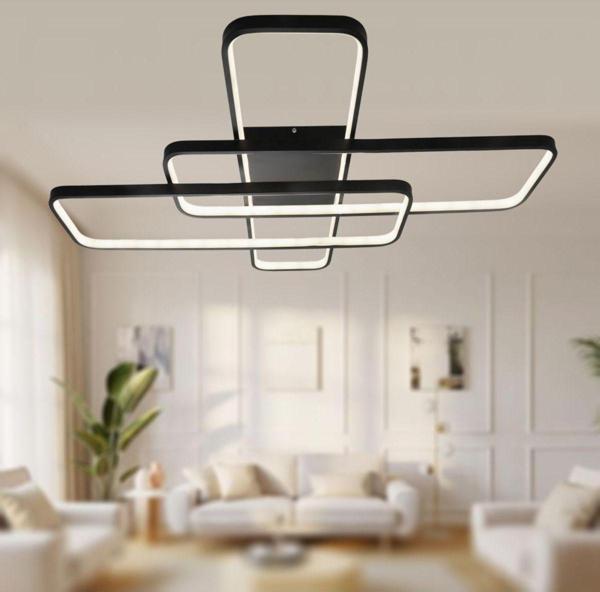 TT Aydınlatma Tt040-Sy Mat Siyah Plofonyer ( Beyaz Işık ) Led Avize - Image 1