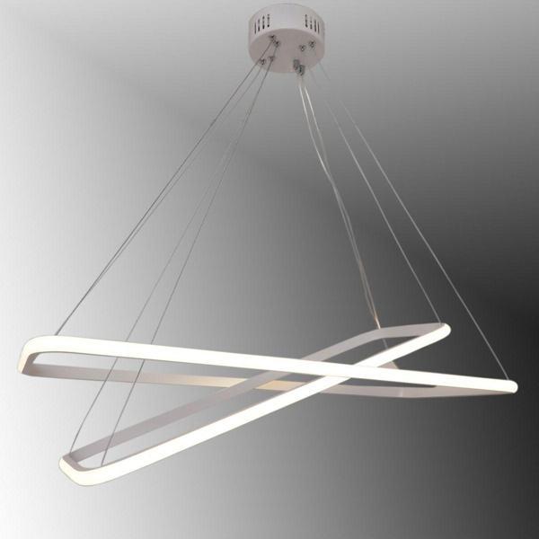 TT Aydınlatma Tt400-2 By Dikdörtgen ( Sarı Işık ) 2 Li Mat Beyaz Led Avize - Image 1