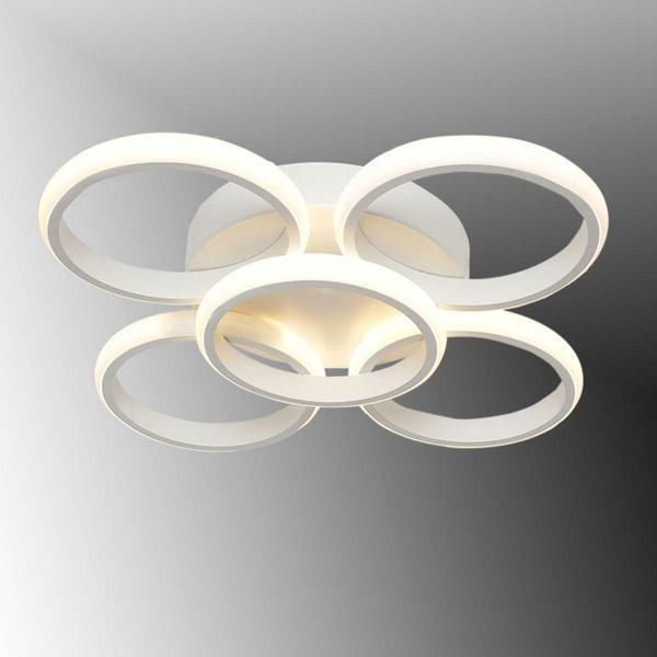 TT Aydınlatma Tt304-4+1-By Yuvarlak Mat Beyaz 5 Li ( 3 Renk Işık Modüllü ) Led Avize - Image 1
