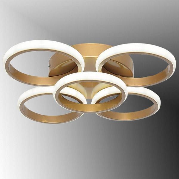 TT Aydınlatma Tt304-4+1-Esk Yuvarlak Eskitme Boyalı ( 3 Işık Renk Modüllü ) 5 Li Led Avize - Image 1