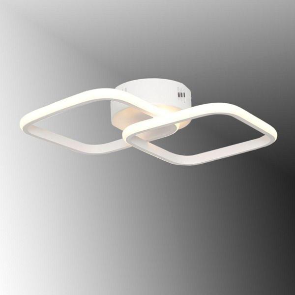 TT Aydınlatma Tt405-2-By Mat Beyaz 2 Li Kare ( Gün Işığı ) Led Avize - Image 1