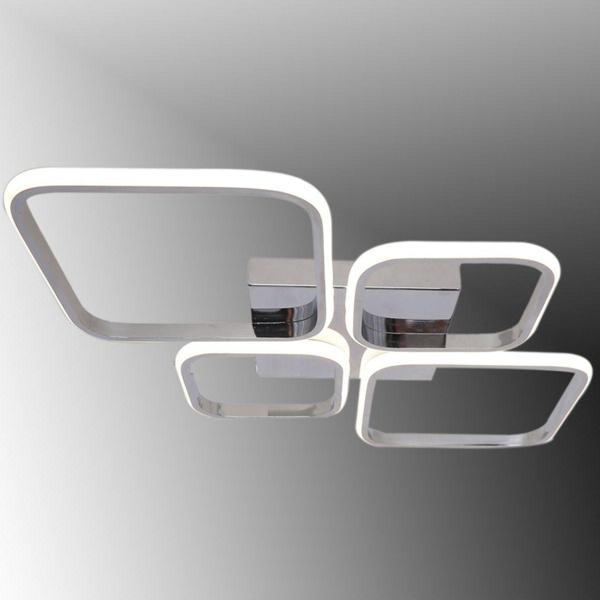 TT Aydınlatma Tt050-Kr Baklava Desen Krom Kaplama 4 Lü Led ( 3 Renk Işık Modüllü ) Avize - Image 1
