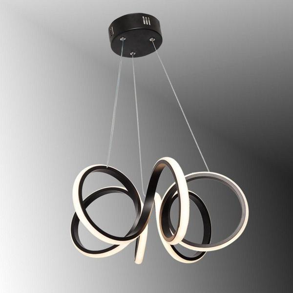 TT Aydınlatma Tt318-Sy Hekza Modeli Mat Siyah ( Gün Işığı ) Led Avize - Image 1