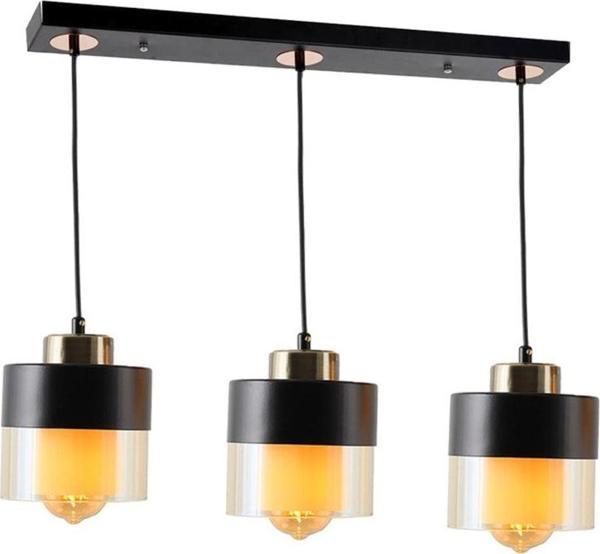 TT Aydınlatma Tt203-3S-Sy Siyah-Eskitme 3 Lü Sıralı Avize - Image 1