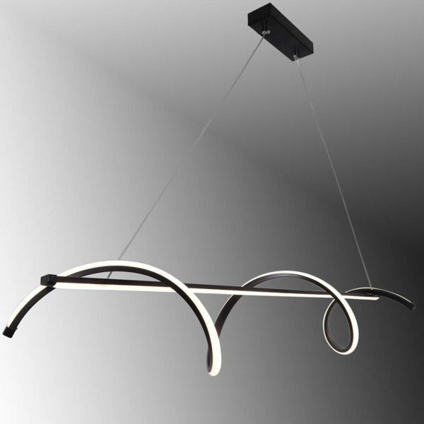 TT Aydınlatma Tt038-Sy Kıvrımlı Masa Üstü Modeli Siyah ( Sarı Işık ) Led Avize - Image 1