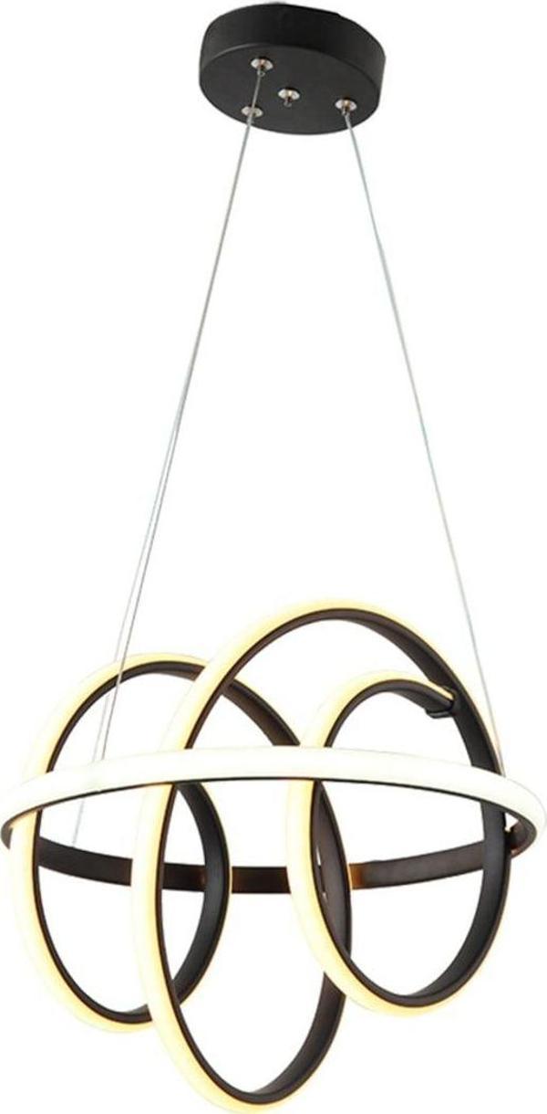 TT Aydınlatma Tt005-Sy Burgu Modeli ( Sarı Işık Led ) Mat Siyah Led Avize - Image 1