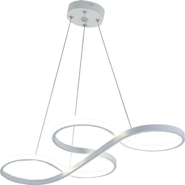 TT Aydınlatma Tt025-By Yılan Modeli Mat Beyaz ( 3 Renk Işık ) Led Avize - Image 1