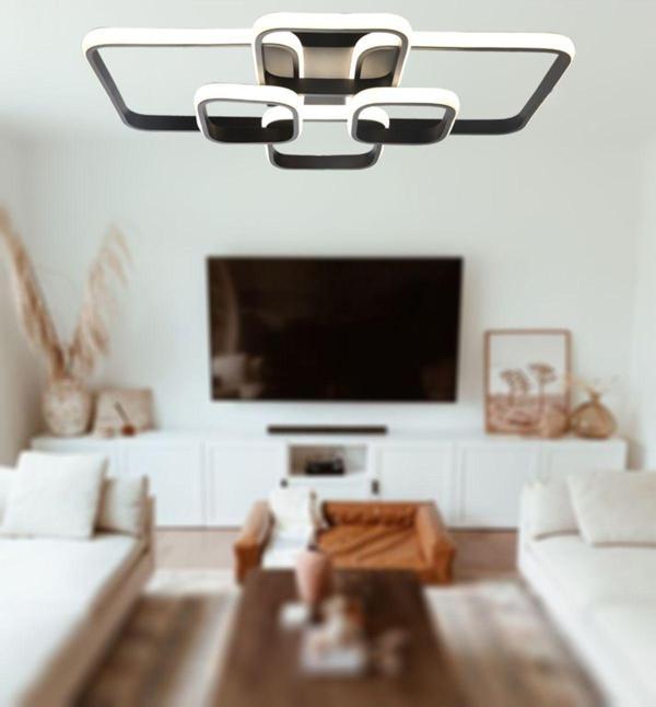 TT Aydınlatma Tt500-6-Sy ( Gün Işığı ) Mat Siyah Plofonyer 6 Lı Led Avize - Image 1