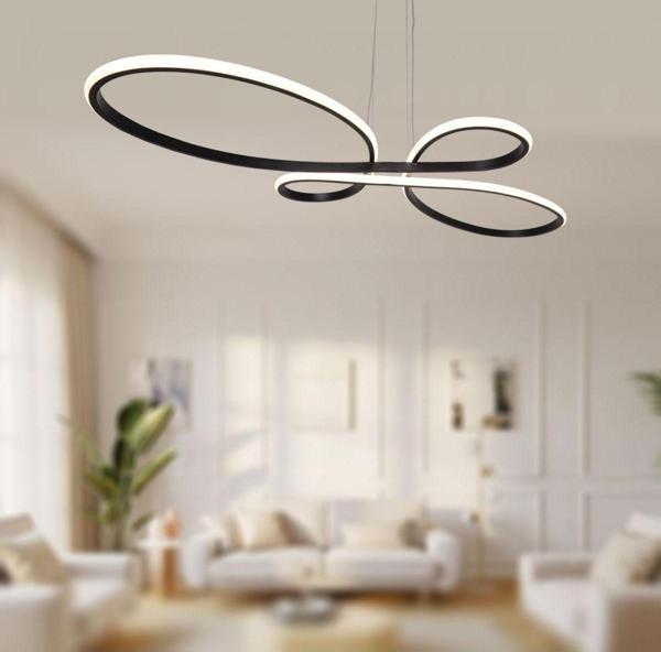 TT Aydınlatma Tt041-Sy Trend Modeli ( Sarı Işık ) Mat Siyah Led Avize - Image 1