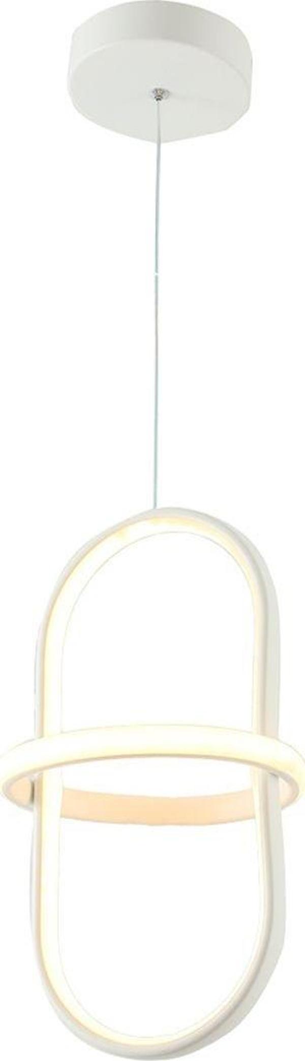 TT Aydınlatma Tt006-1-By Minyon Modeli Tekli Mat Beyaz ( 3 Renk Işık Modüllü ) Led Avize - Image 1