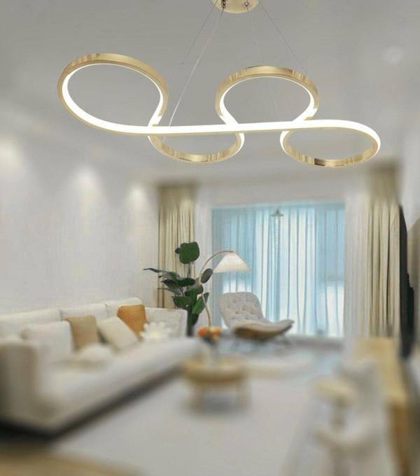 TT Aydınlatma Tt025-Fsr Yılan Modeli Fransız Sarı Kaplama ( Gün Işığı ) Led Avize - Image 1