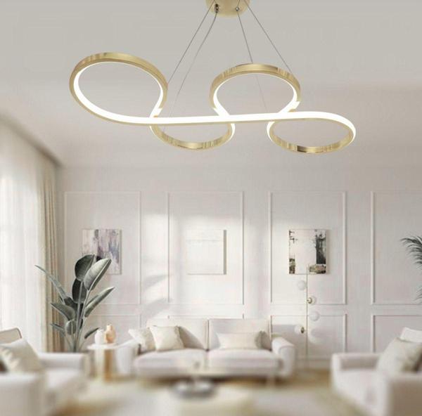 TT Aydınlatma Tt025-Fsr Yılan Modeli Fransız Sarı Kaplama ( Sarı Işık ) Led Avize - Image 1
