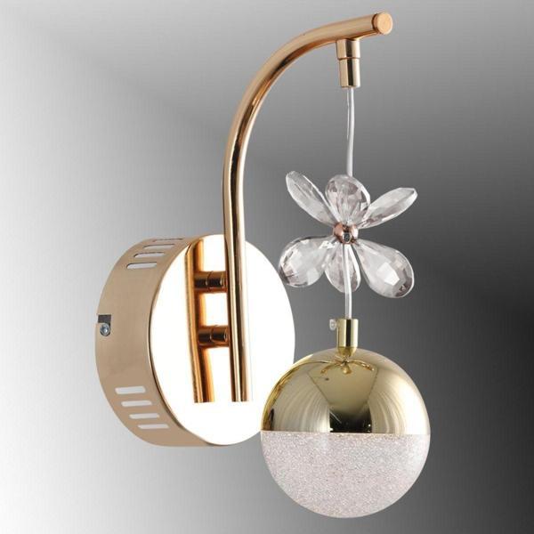 TT Aydınlatma Tt099-Fsr Toplu Taşlı Fransız Sarı Kaplama 3 Renk Modüllü Ledli Aplik - Image 1