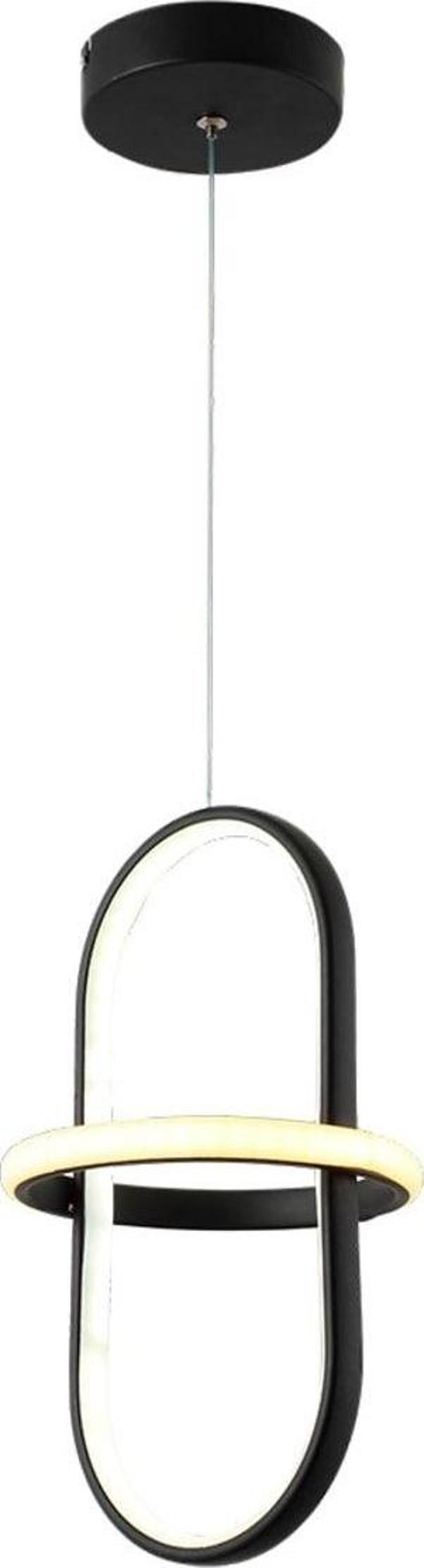 TT Aydınlatma Tt006-1-Sy Minyon Modeli ( Beyaz Işık Led ) Tekli Mat Siyah Led Avize - Image 1
